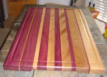 Big Purpleheart and Maple Cutting Board