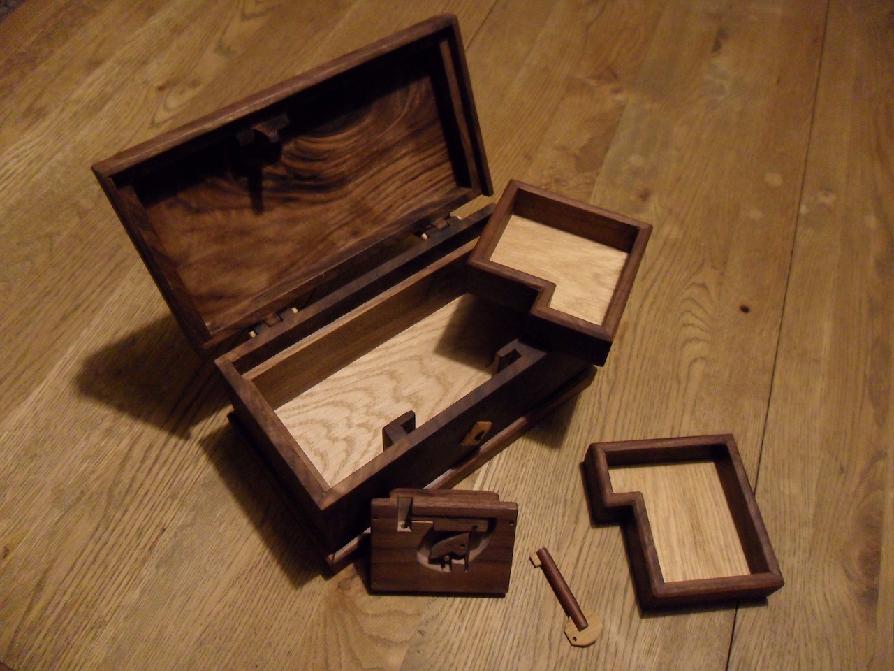 a unique jewelry box handmade of exotic woods makes the